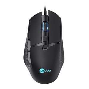 LECOO MG1101 Kablolu RGB LED Aydınlatmalı 6400DPI 8 Tuşlu Gaming Optik Mouse Siyah
