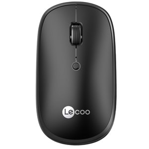 LECOO WS209 Dual Mod 2.4GHz WiFi + Bluetooth 6 Tuşlu 1600DPI Şarjlı Sessiz Kompakt Kablosuz Optik Mouse Siyah