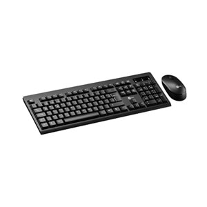 LECOO KW210 Kablosuz Türkçe Q Klavye & Mouse Set Siyah
