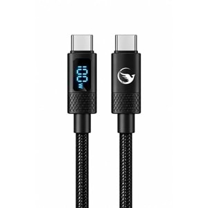 SPRANGE SR-15 100W 5A Type-C Data ve Şarj Kablosu Siyah