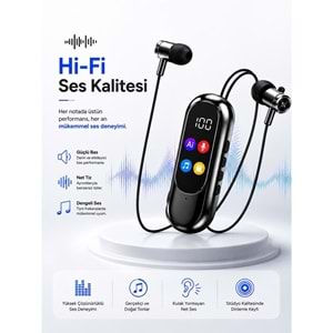 SPRANGE SR-T14 Bluetooth 5.4 / TF Kart Destekli Dijital Ekranlı Kulaklık