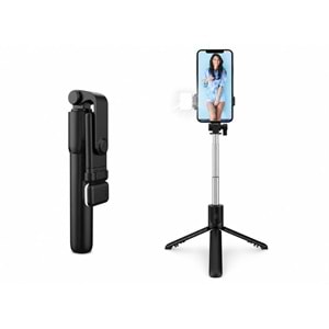 TELSAN H1S Bluetooth Kumandalı Led Işıklı Selfie Çubuğu ve Tripod
