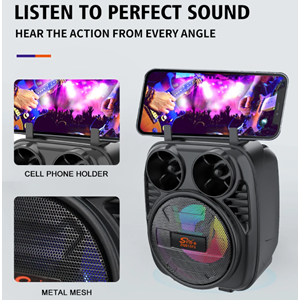 TELSAN ZQS1373 USB/TF/AUX Bluetooth Işıklı Hoparlör 3 İnç Yüksek Ses Kalitesi Müzik Kutusu PL-4809
