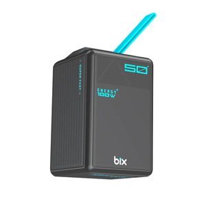 Bix PB5010W 50000mAh 100W Süper Hızlı Şarj Dijital Göstergeli 6 Portlu Powerbank Taşıma Askılı Taşınabilir Şarj Cihazı