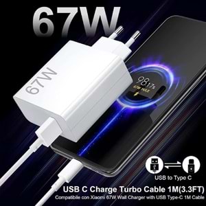 DEFRY MS-22 GANFAST QC 4.0 SALİSE SAYAR 67W 6A QUİCK FAST CHARGE QUALCOMM 4.0 USB TO TYPE-C ŞARJ ALETİ TAKIM