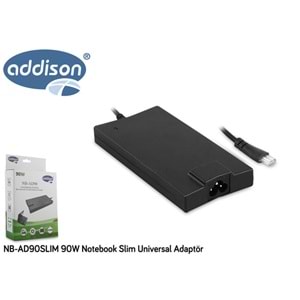 Addison NB-AD90SLIM 90W Notebook Slim Universal Adaptör Çok Uçlu Üniversal Adaptör