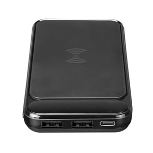 S-link IP-217W 10000mAh Powerbank 2 Usb Port Siyah Kablosuz LCD Ekranlı Taşınabilir Pil Şarj Cihazı