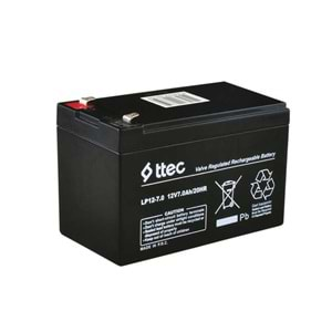 Ttec Base 12 Volt 7 Amper Bakımsız Kuru Akü 12V7A AKÜ