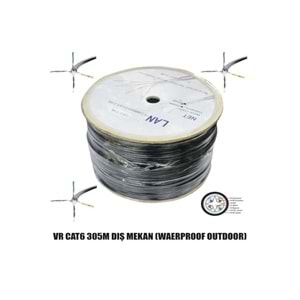 VERSATİLE CAT6 DIŞ ORTAM OUTDOOR KABLO 305Metre 23 AWG ETHERNET KABLOSU