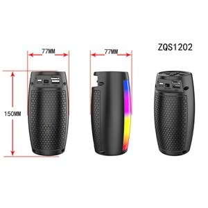 JAPANEX ZQS1202 USB/SD/FM/BLUETOOTH RGB IŞIKLI MÜZİK KUTUSU 1201