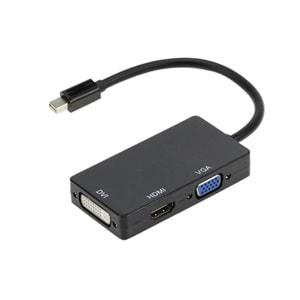 Concord DPHM Mini Displayport Hdmi Vga Dvi Çevirici Dönüştürücü Adaptör Thunderbolt Display Port Kablosu