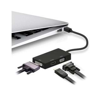 Concord DPHM Mini Displayport Hdmi Vga Dvi Çevirici Dönüştürücü Adaptör Thunderbolt Display Port Kablosu