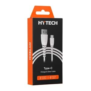 Hytech HY-XTK30 2.4A Type-C 1m Beyaz Hızlı Şarj Kablosu