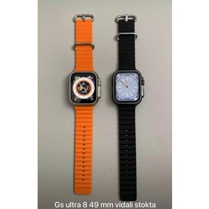 GS Ultra8 Kordon Kilitli Vidalı 49 Mm 2.08 Ekran Watch 8 Ultra Max Akıllı Saat (Çift Kordon)