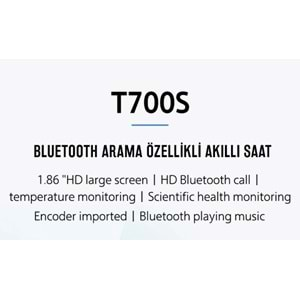 T700S Pro Max Watch 1.86 Inç NFC Bluetooth Kablosuz Şarj Özellikli Akıllı Saat