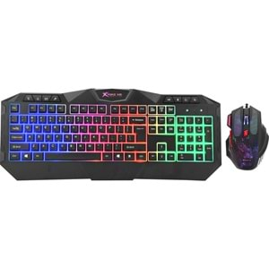 Xtrike Me MK-852 KIT Rainbow Aydınlatmalı Gaming Oyuncu Klavye + Mouse Set