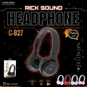 CONCORD C-927 BLUETOOTH MİKROFONLU KABLOSUZ KULAKLIK