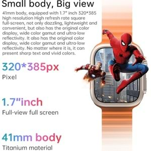 Ultra8 Mini Akıllı Saat Kadınlar İçin Özel Üretim 41mm 1.7 inç Spor Smartwatch Ultra serisi 8 Mini