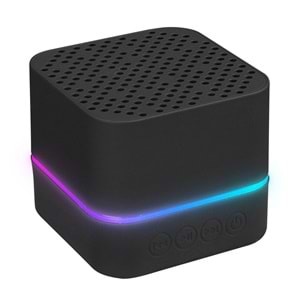 Mikado MD-18BT Siyah DC 5V/USB TF Kartlı Bluetoothlu Led Işklı Şarjlı Speaker Hoparlör