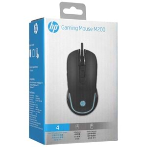 HP M200 Işıklı RGB Usb Siyah 2400dpi Oyuncu Mouse