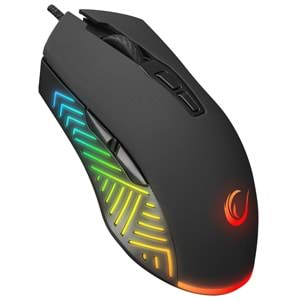 Rampage SMX-G68 SPEAR Full RGB 7200DPI Siyah 7D Makrolu Gaming Oyuncu Mouse