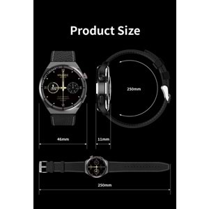 H4 Max Business Smart Watch Orijinal Nfc 1.45 Inç Ekran 3 Kordon Hediyeli