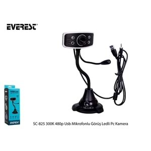 Everest SC-825 300K 480p Usb Mikrofonlu Görüş Ledli Webcam Pc Kamera