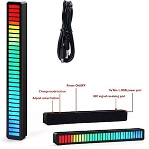 TELSAN TLS-056 RGB LED LAMBA SESE DUYARLI RGB LIGHTING USB FUNCTION