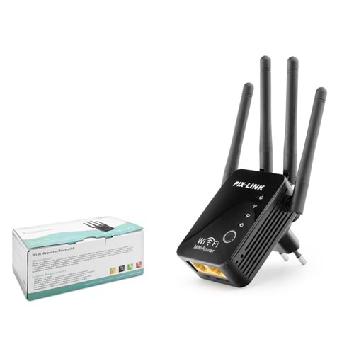 PIX-LINK LV-WR16 REPEATER ROUTER 4 Antenli 300Mbps ACCES POİNT