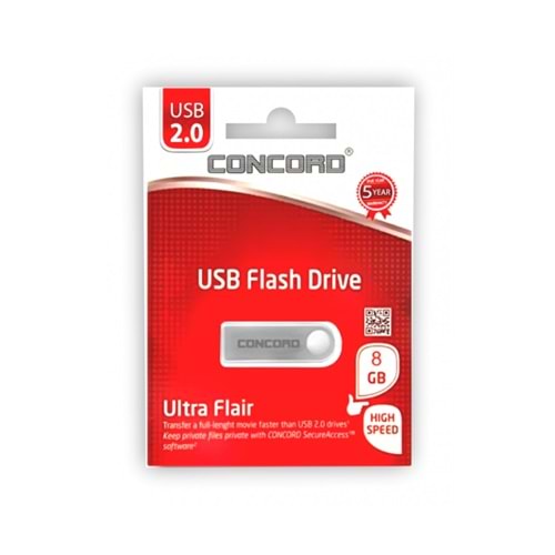CONCORD C-U8 8GB USB 2.0 METAL ULTRA FLAİR FLASH BELLEK