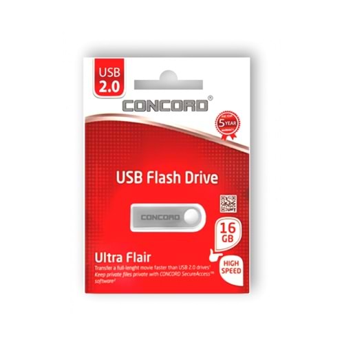 CONCORD C-U16 16GB USB 2.0 METAL ULTRA FLAİR FLASH BELLEK