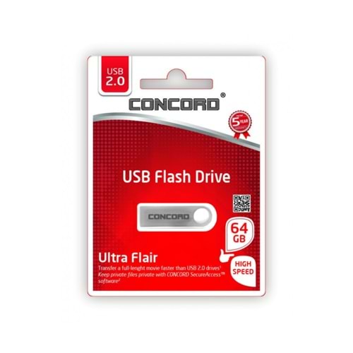CONCORD C-U64 64GB USB 2.0 METAL ULTRA FLAİR FLASH BELLEK