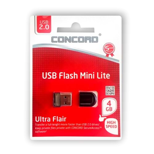 Concord C-UML4 4GB USB 2.0 Mini Lite Flash Bellek