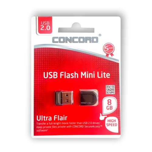 Concord C-UML8 8GB USB 2.0 Mini Lite Flash Bellek