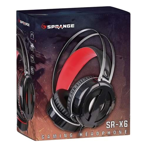 SPRANGE SR-X6 OYUNCU GAMİNG LEDLİ IŞIKLI PC MİKROFONLU KULAKLIK