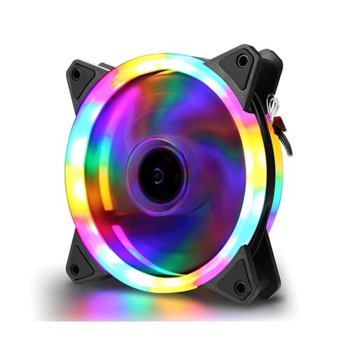 Concord C-892 RGB Rainbow Color Gökkuşağı Renkli 12CM Soğutucu Fan