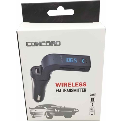 Concord C-602 USB/TF/BT/FM Transmitter CAR G7 Modülatör