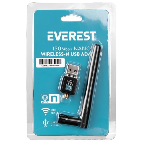 Everest EWN-724N 1T1R 150Mbps 2.4GHz MT7601 Wifi Usb Kablosuz Adaptör