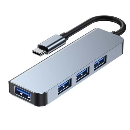 CONCORD BYL-2013T ALÜMİNYUM GÖVDE TYPE-C 4 PORTLU USB 3.0 HUB USB ÇOKLAYICI