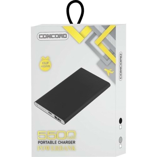 Concord C-113 5500MAh Portable Charger PowerBank Kılıf Hediyeli