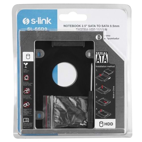 S-link SL-SSD9 SATA to SATA 9.5mm Notebook Ekstra Hdd Yuvası