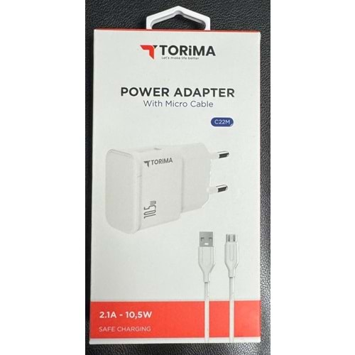 TORİMA C22M MİKRO ŞARJ ALETİ TAKIM 10.5W 2.1A ŞARJ ALETİ