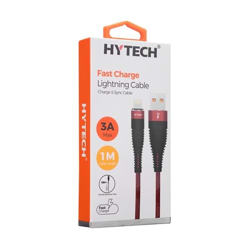 Hytech HY-X325 Hızlı Şarj 3A iPhone Lightning 1m Data + Şarj Kablosu