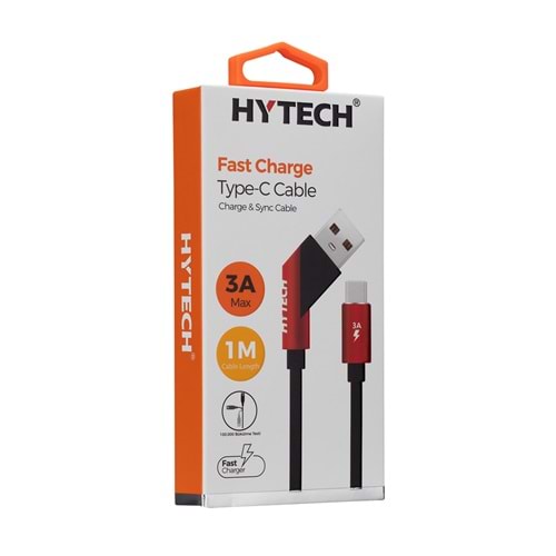 Hytech HY-X415 Hızlı Şarj 3A Type-C 1m Data + Şarj Kablosu