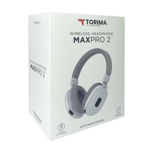 Torima MaxPro2 Bluetooth Kulaklık BT 5.3 Hi-Fi Sound Quality Kulaklık