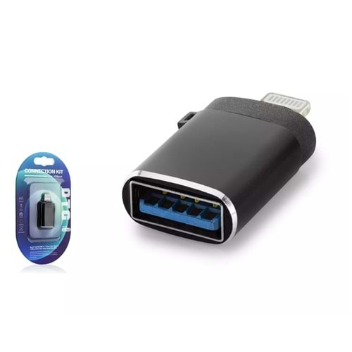 HADRON HDX1056 LIGHTNING TO USB OTG 3.0 M/F SİYAH