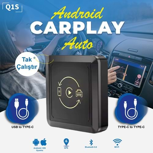 MPİA Q1S TYPE-C GPS WİFİ + BLUETOOTH CAR PLAY