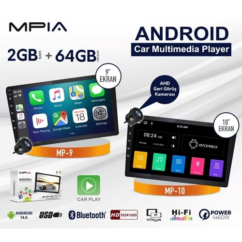 MPIA MP-9 BT MULTİMEDYA KAMERALI CAR PLAYER 9