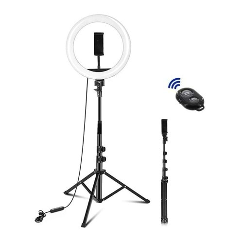 CONCORD SLF-2 Kumandalı 210CM 10inç Youtuber Tiktok Çekim Telefon Tutucu Renkli Ring Light Makyaj Işığı Tripod