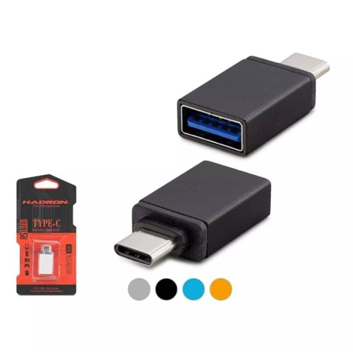 HADRON HDX5051 TYPE-C (M) TO USB (F) ADAPTÖR OTG KUTULU METAL ÇOK RENKLİ